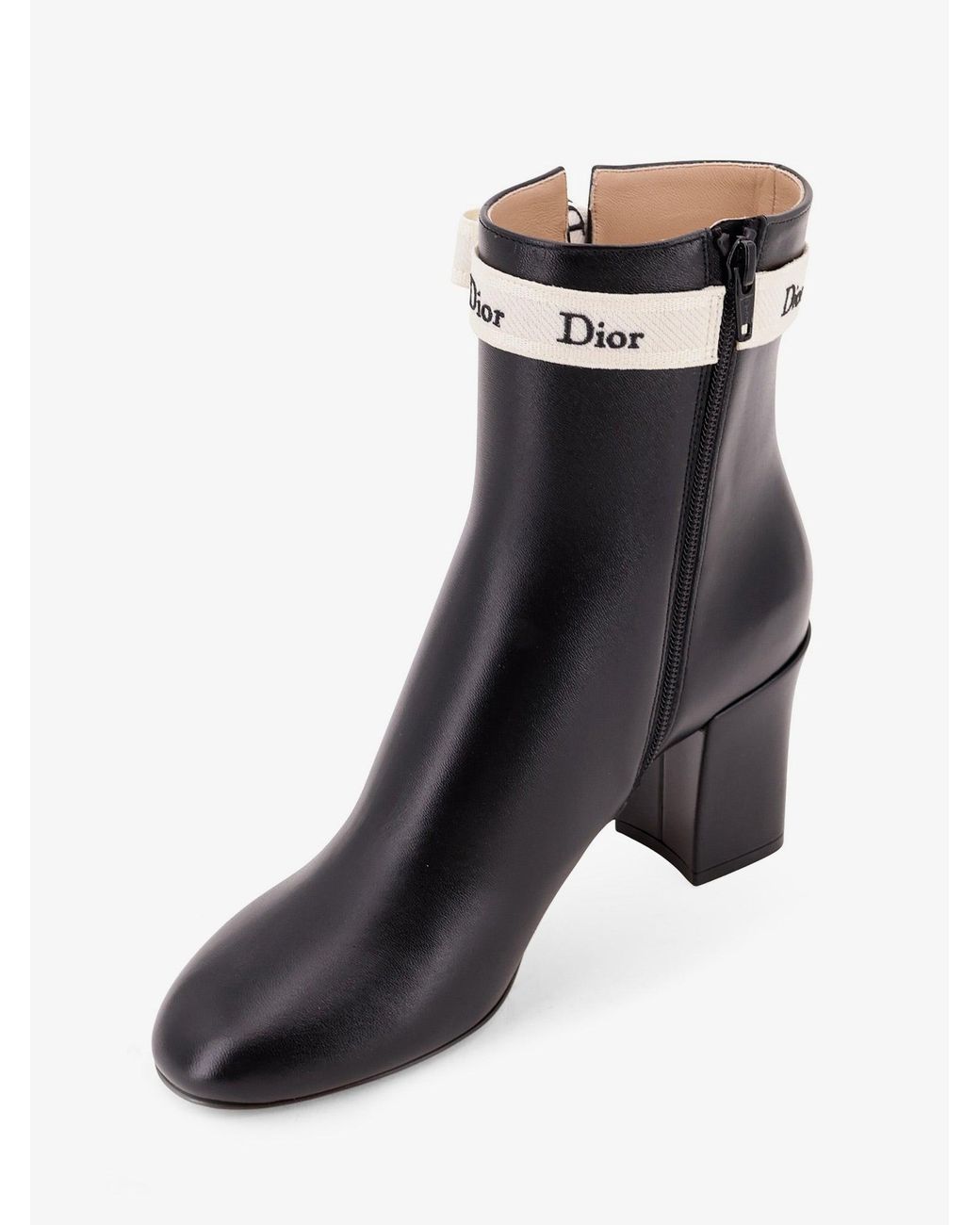 Dior White Dior J'Adior Leather Ankle Boot