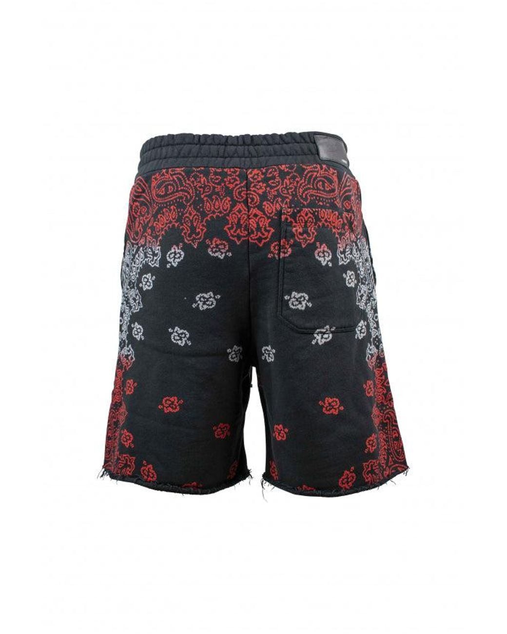Amiri Blue Bandana-Print Cotton Shorts for men