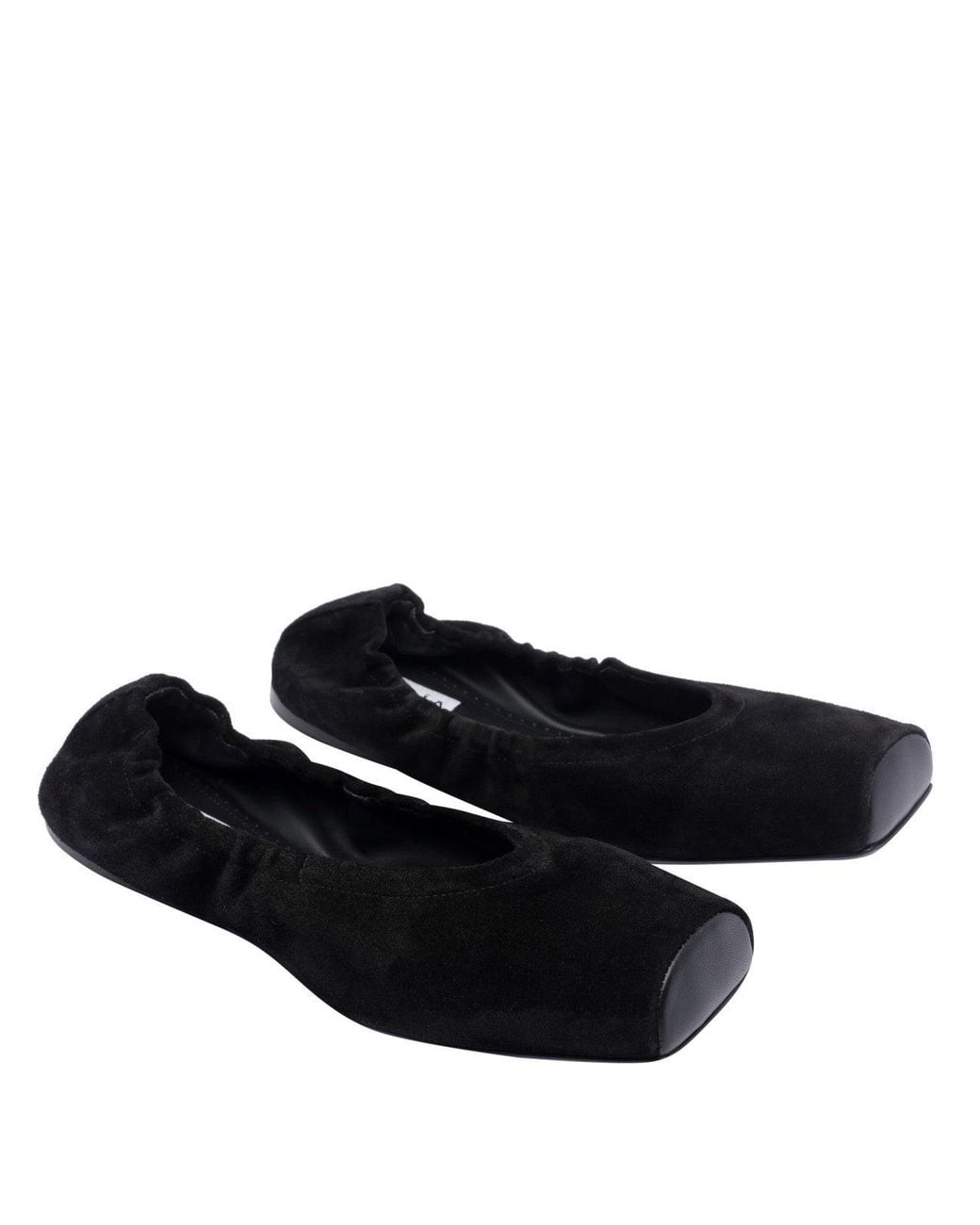 Alaïa Black Leather Flat Ballets
