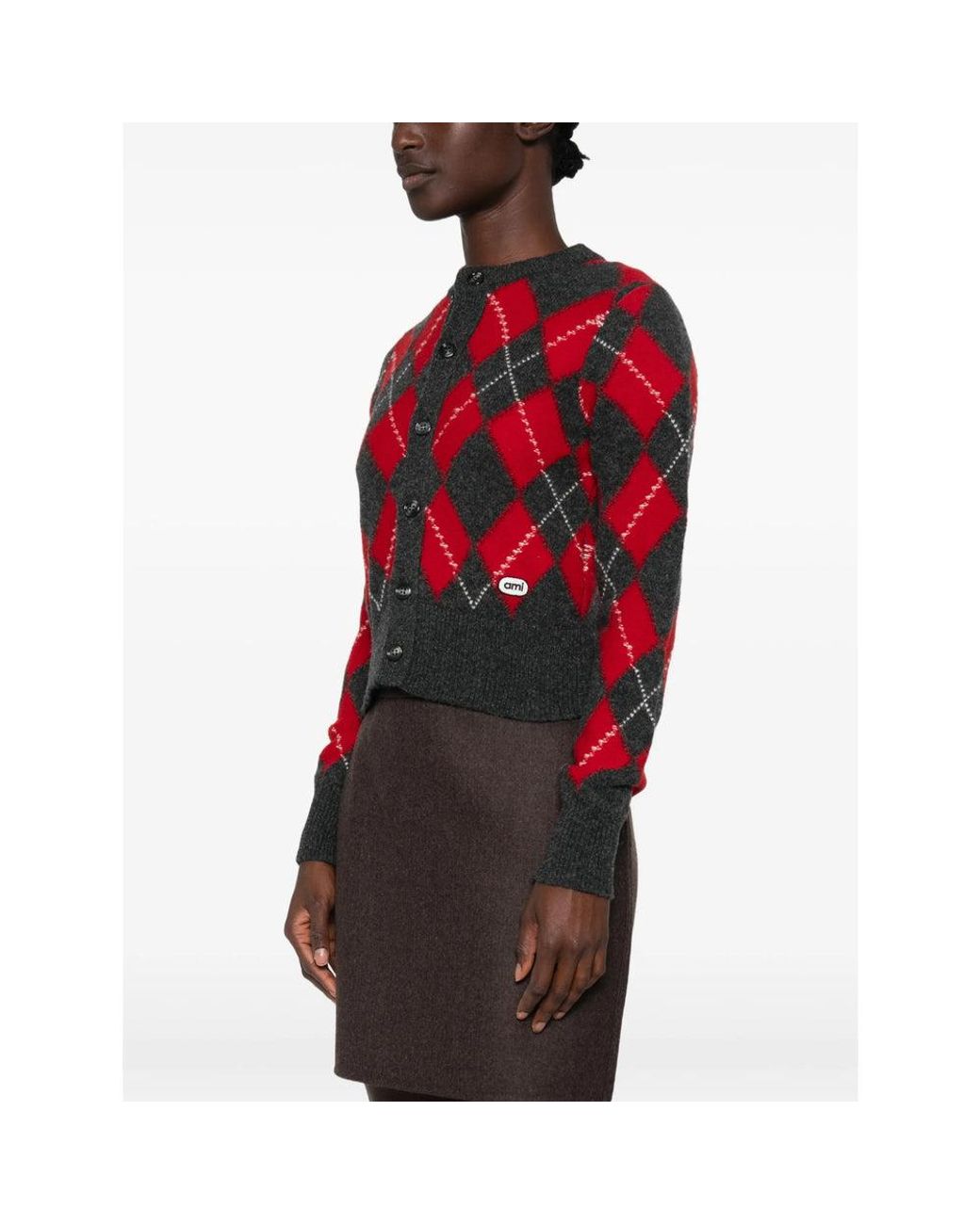 AMI Red Knitwear