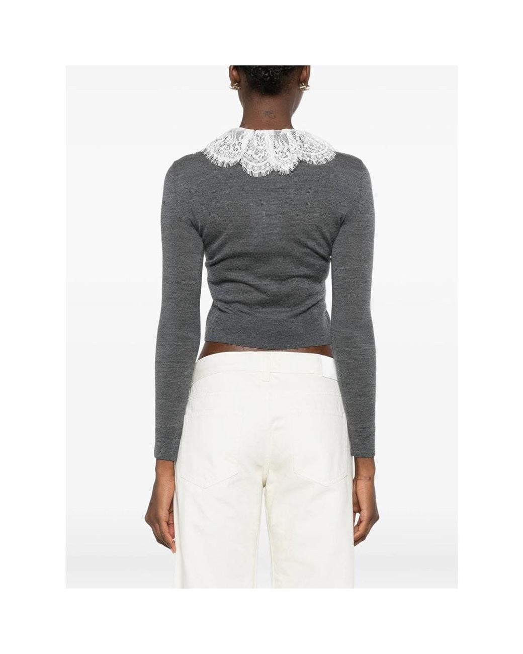 Self-Portrait Gray Knitwear