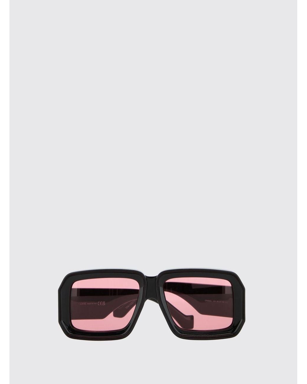Loewe White Rectangular Aviator Sunglasses for men
