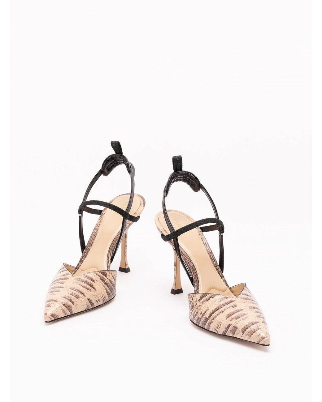 Fendi White 'Colibri Lite' Slingback