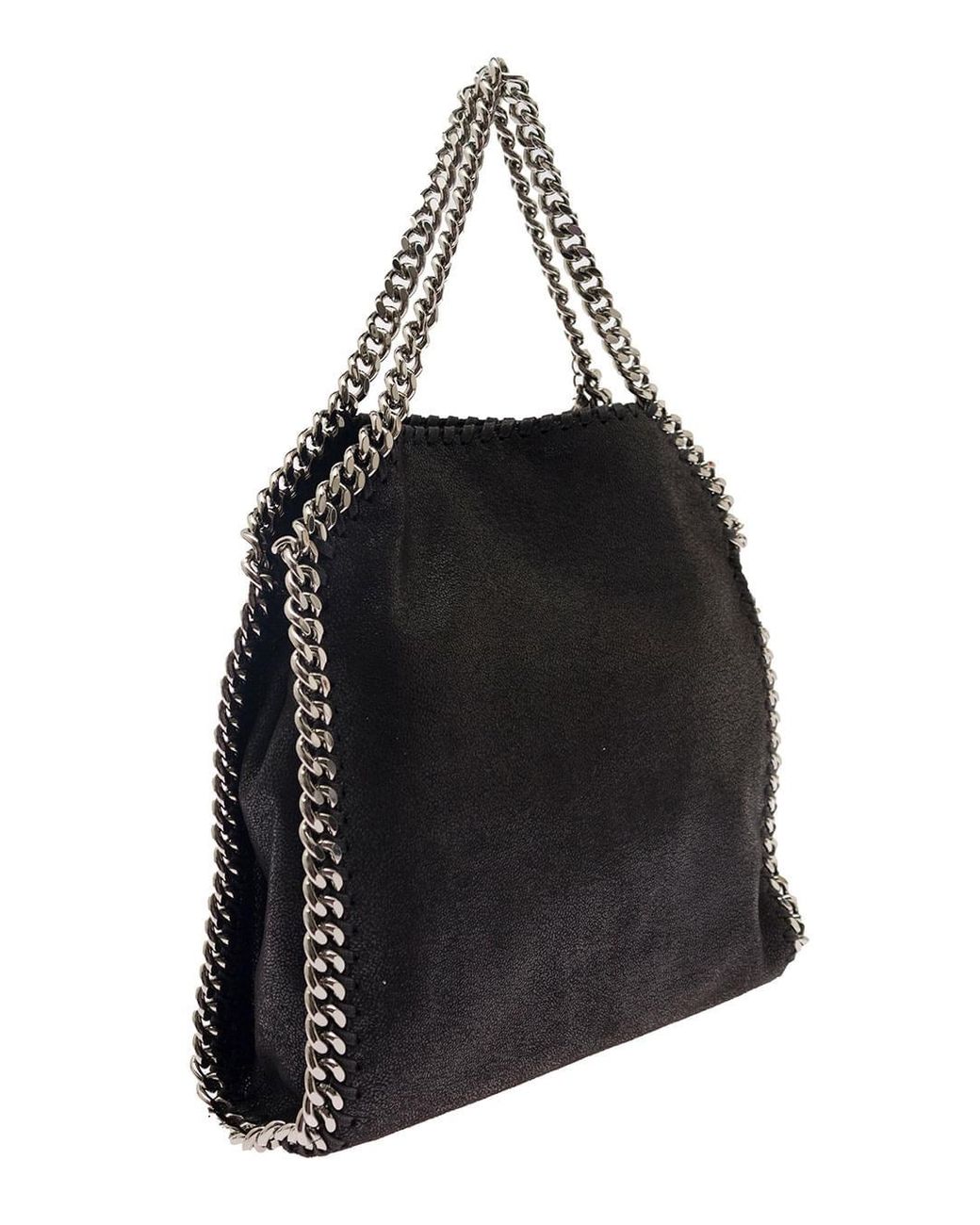 Stella McCartney Black Tiny Tote Bag With Charm — Polyester Shoulder