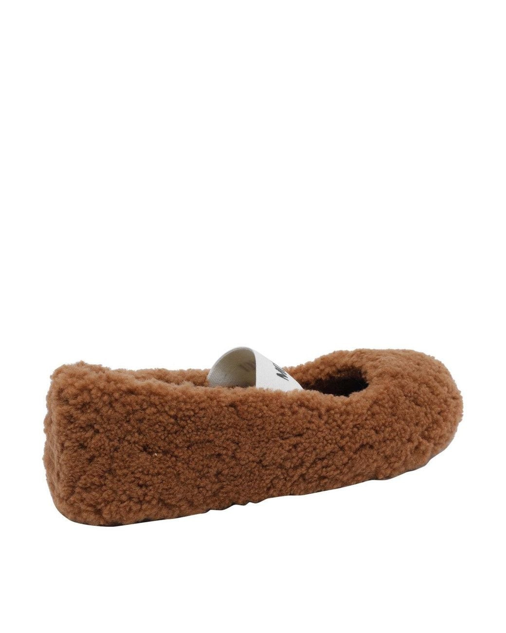 Moon Boot Brown Shearling Flats