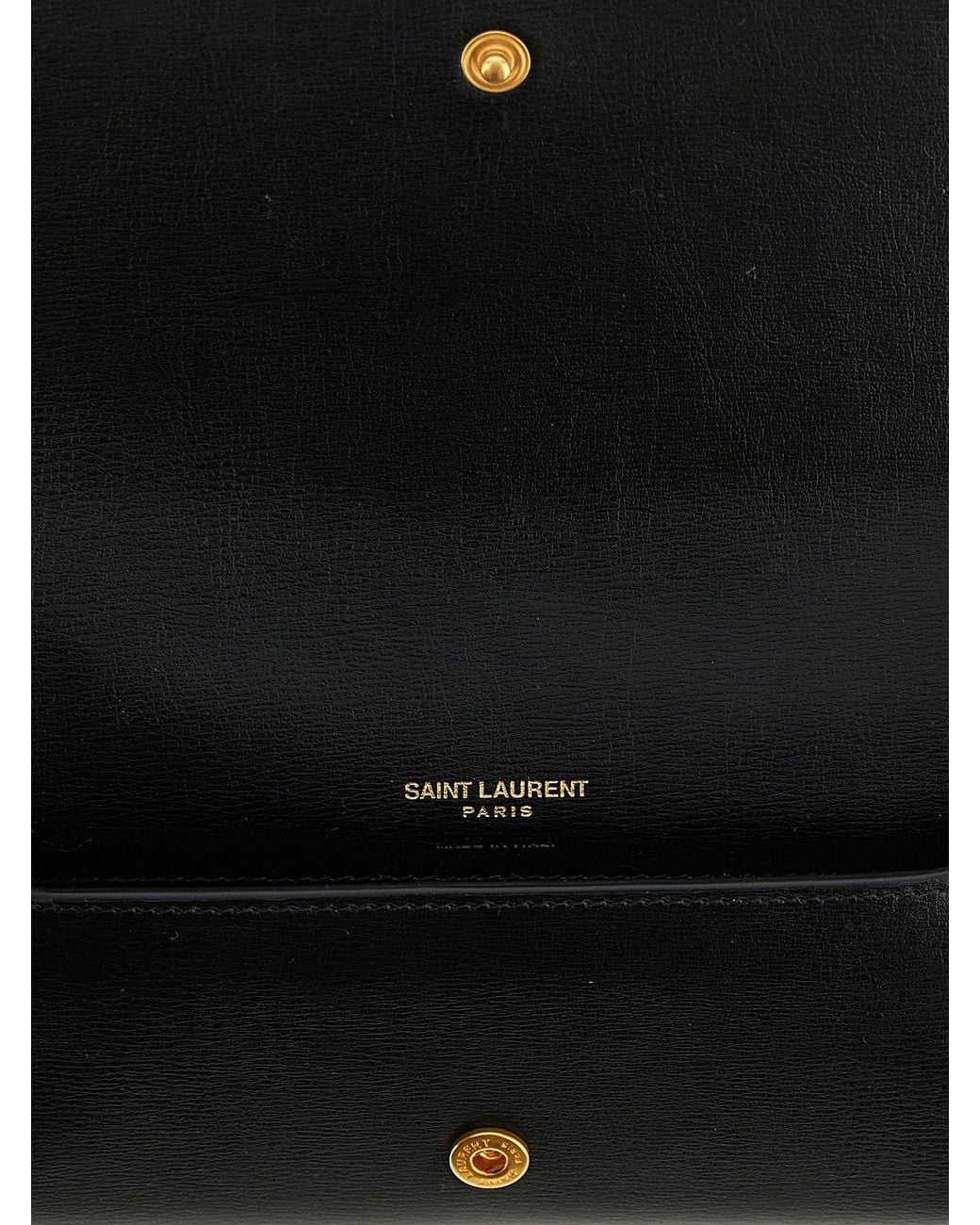 Saint Laurent Black 'Cassandre' Smartphone Holder