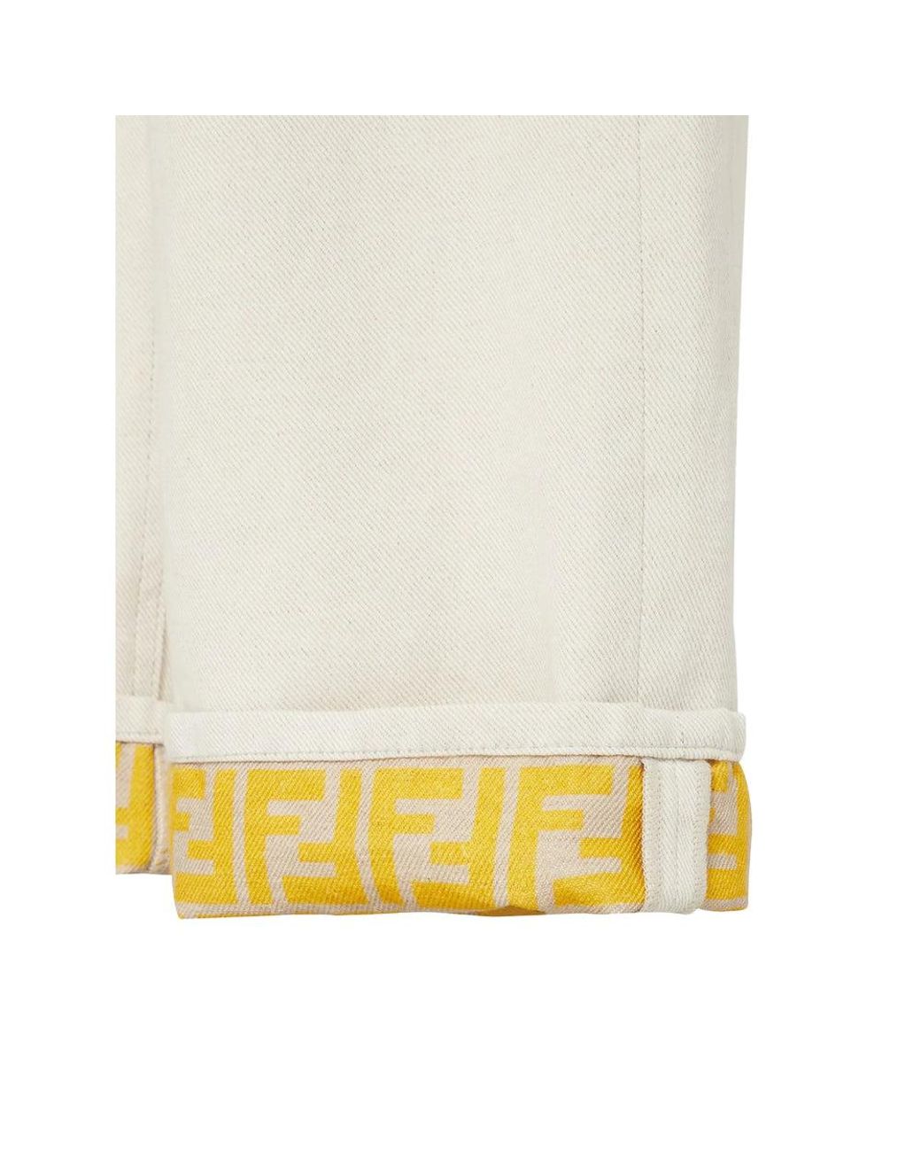 Fendi White Neutrals Denim