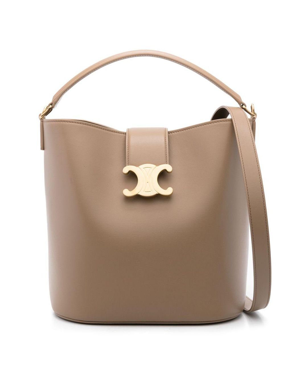 ハンドバッグ CELINE MEDIUM LOUISE BUCKET BAG Celine Louise Medium Leather Bucket Bag in Black | Lyst