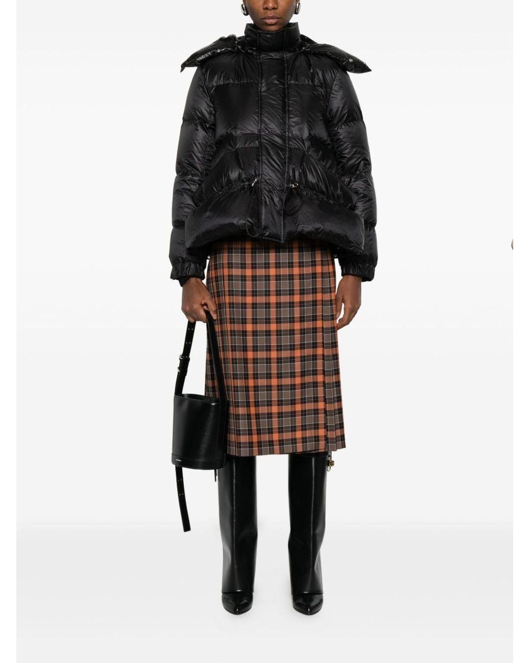 Sacai Black Nylon Puffer Down Jacket