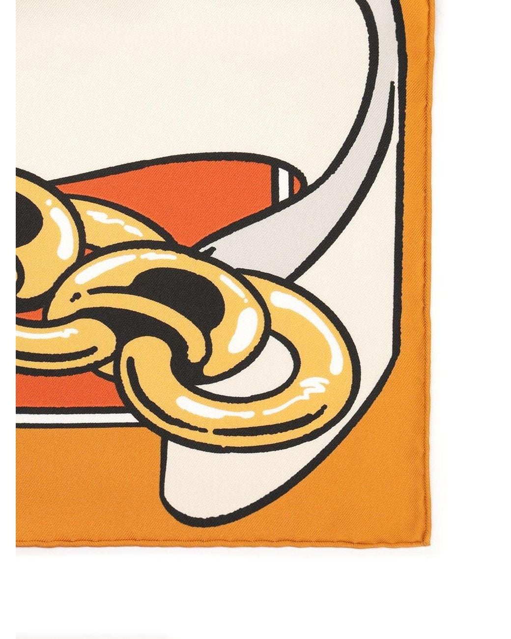 Céline Orange Twill Square