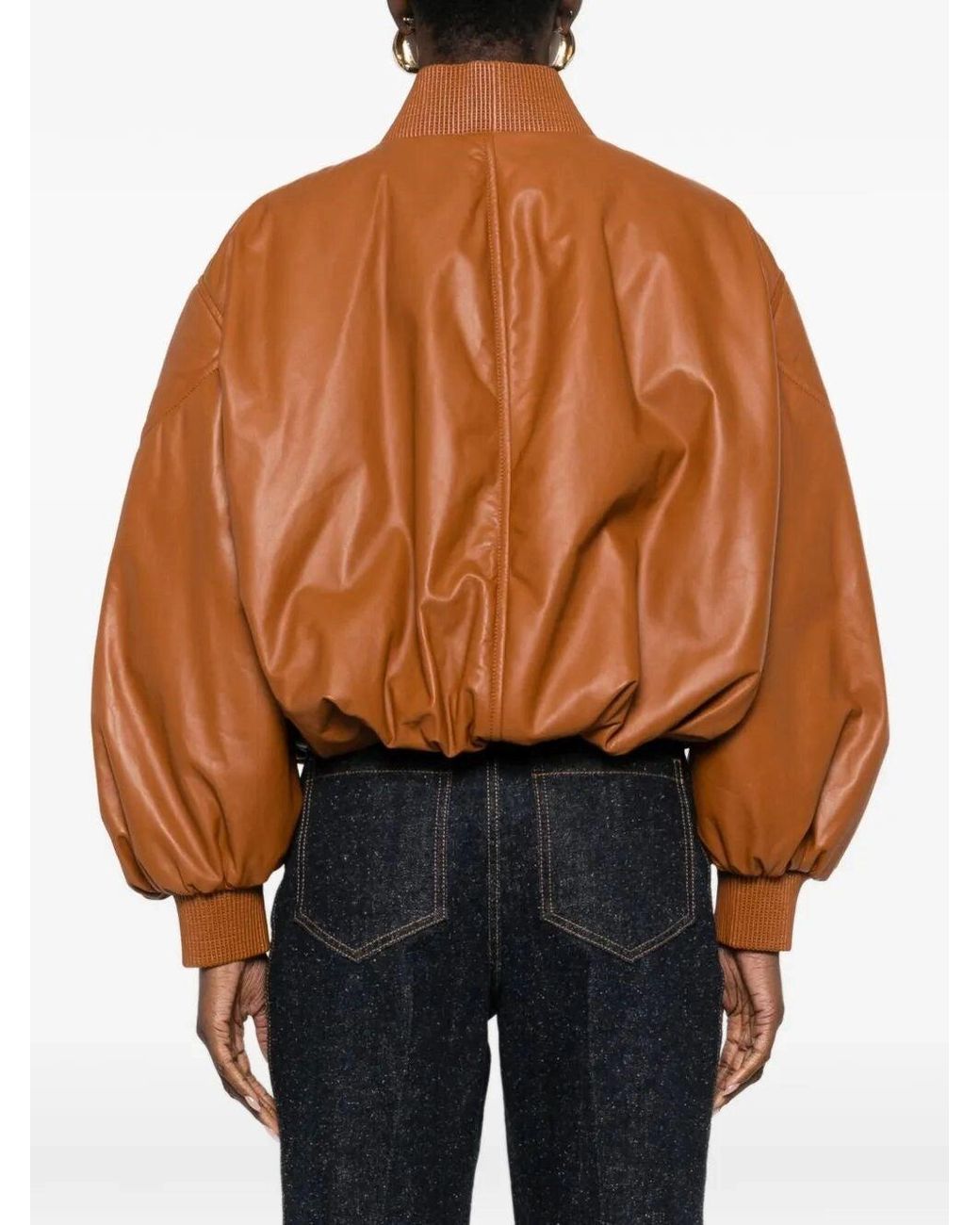 Givenchy Brown Cropped Cocoon Bomber