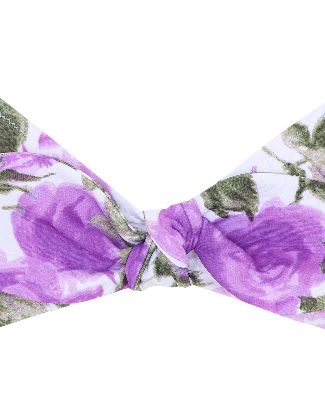 Chloé Purple Rose-Print Top Bikini