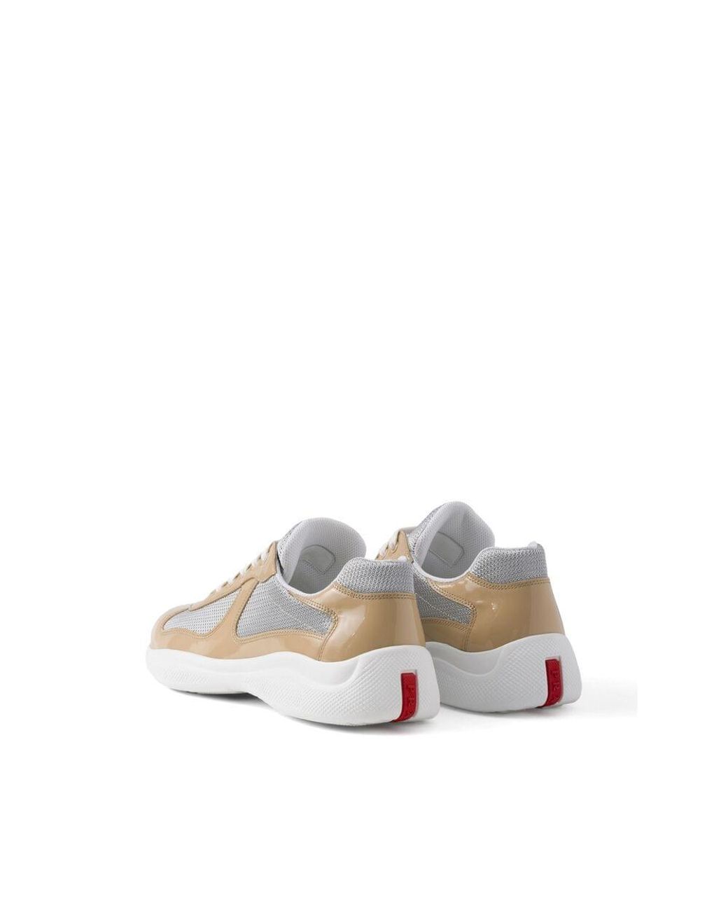 Prada Natural America's Cup Panelled Sneakers for men