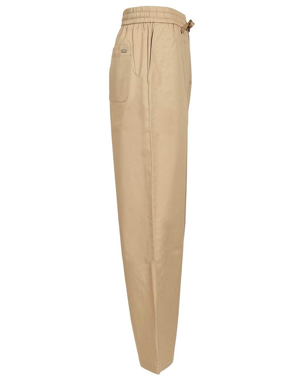AMI Natural Ami Trousers With Elasticated Waist for men