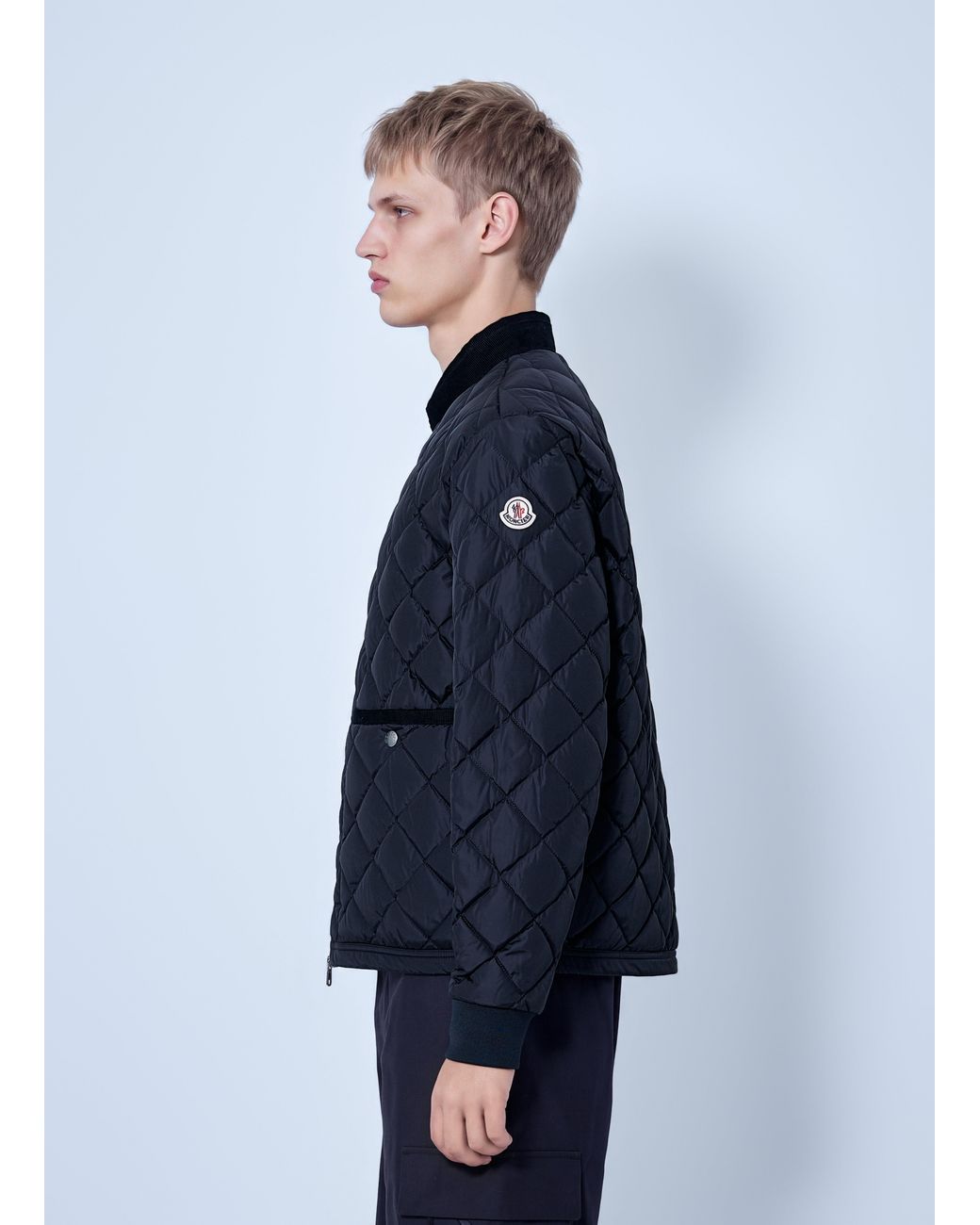 Moncler Blue Eclal Short Down Jacket for men