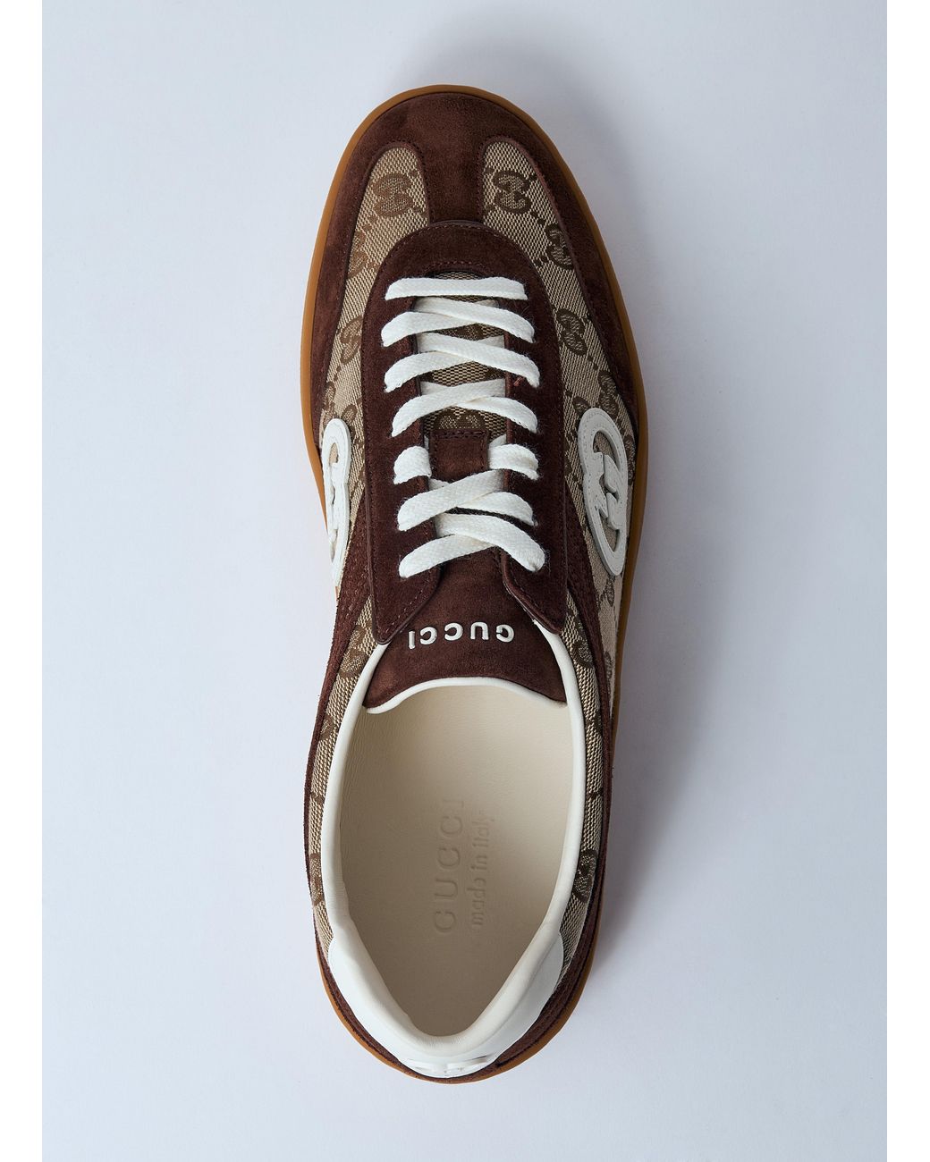 Gucci White Interlocking G Sneakers for men