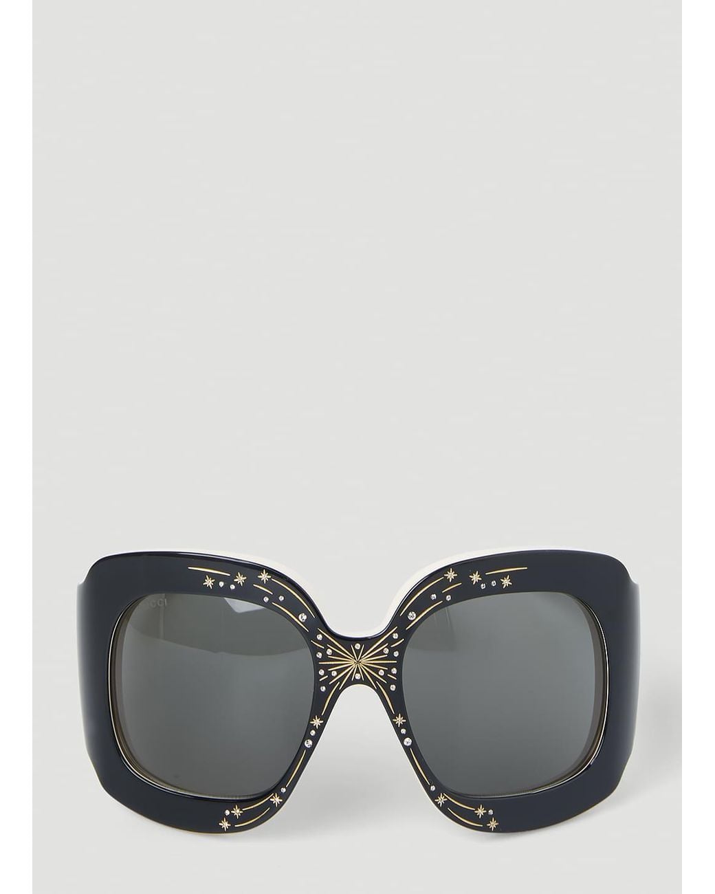 Gucci Gray Oversize Square Frame Sunglasses