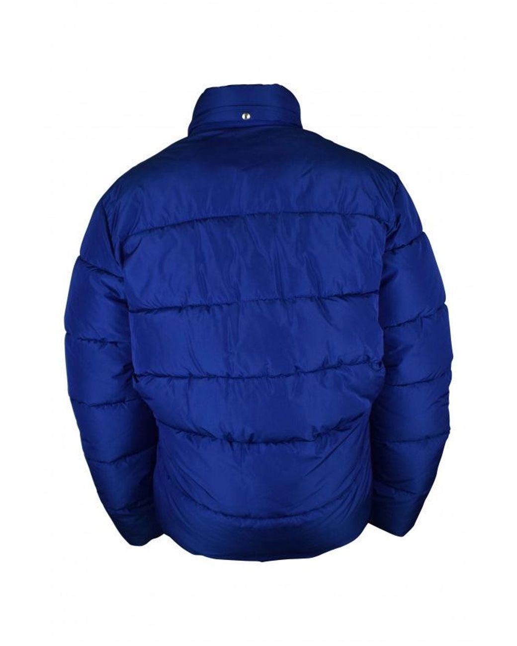 Balenciaga Blue Quilted Polyester Hooded Jacket for men