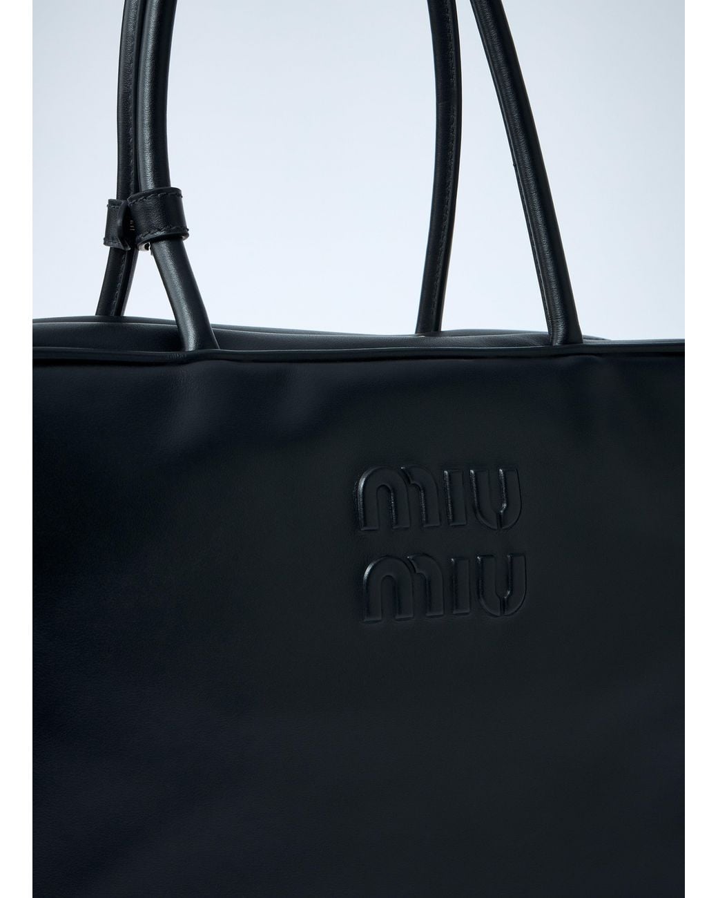 Miu Miu Blue Beau Leather Shoulder Bag