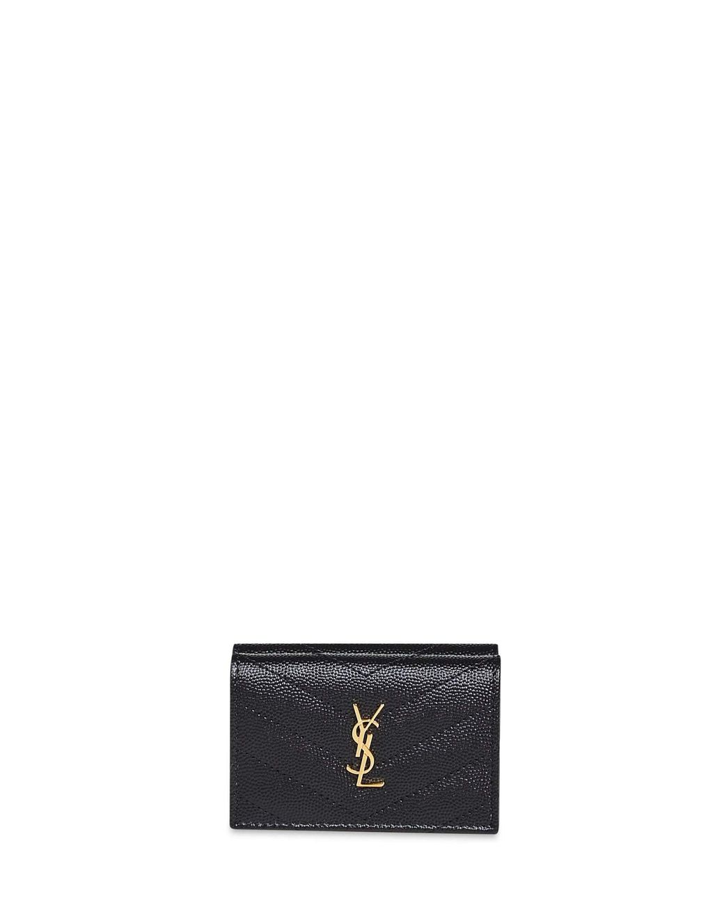 Saint Laurent White Cassandre Origami Tiny Wallet