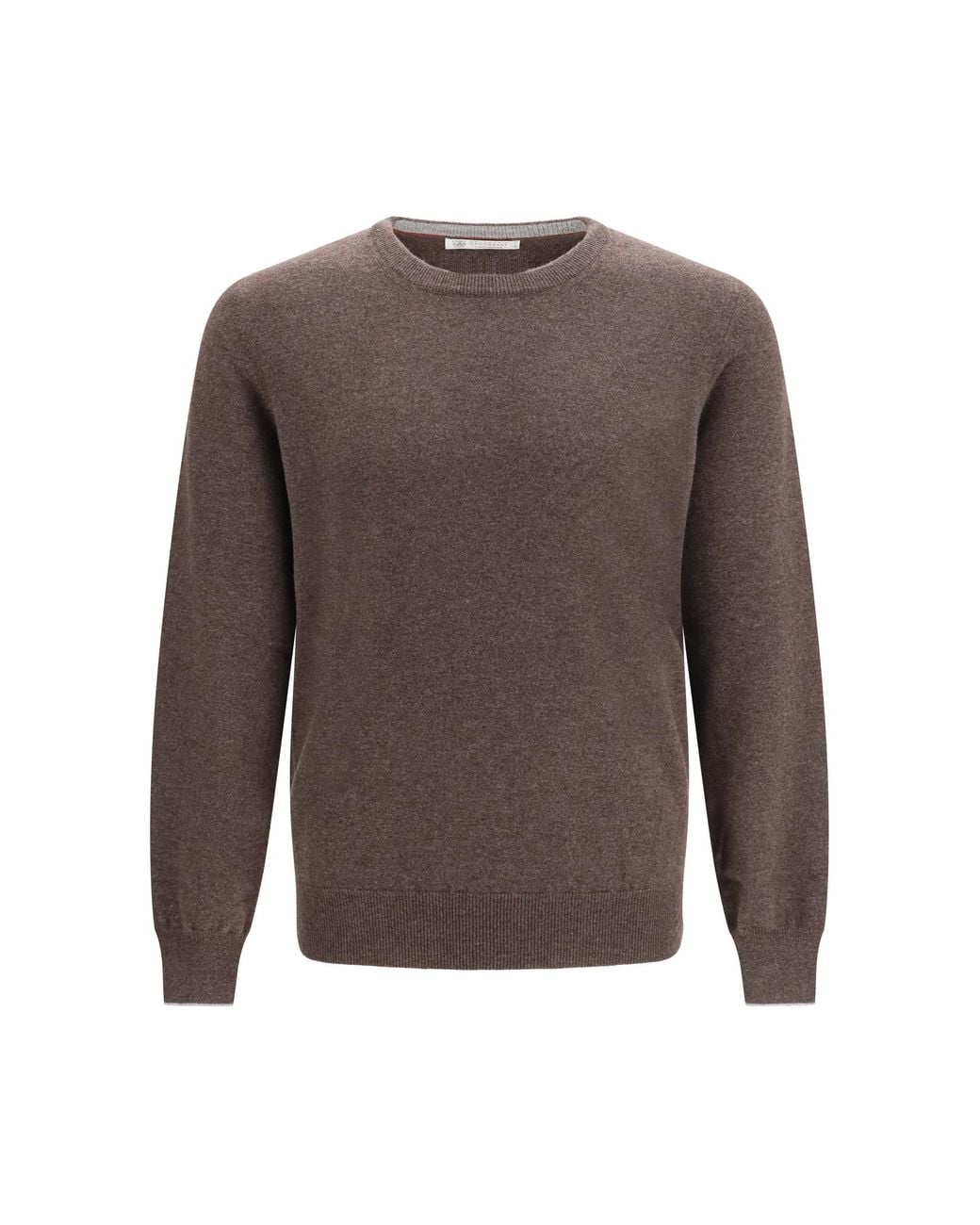Brunello Cucinelli Cashmere Sweater in Brown for Men | Lyst