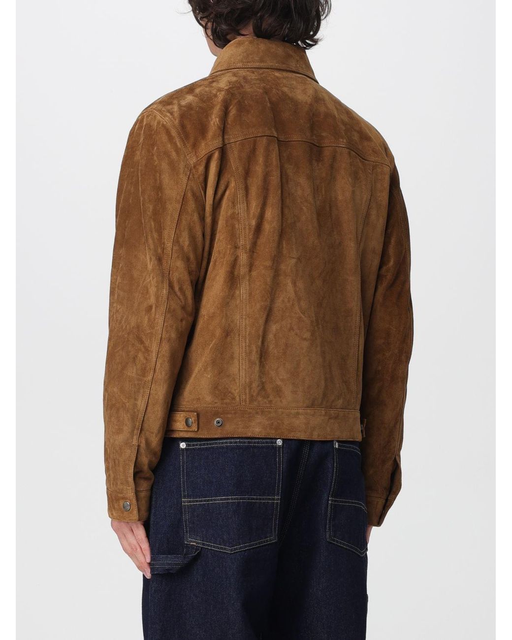 Saint Laurent Brown Suede Shirt Jacket for men
