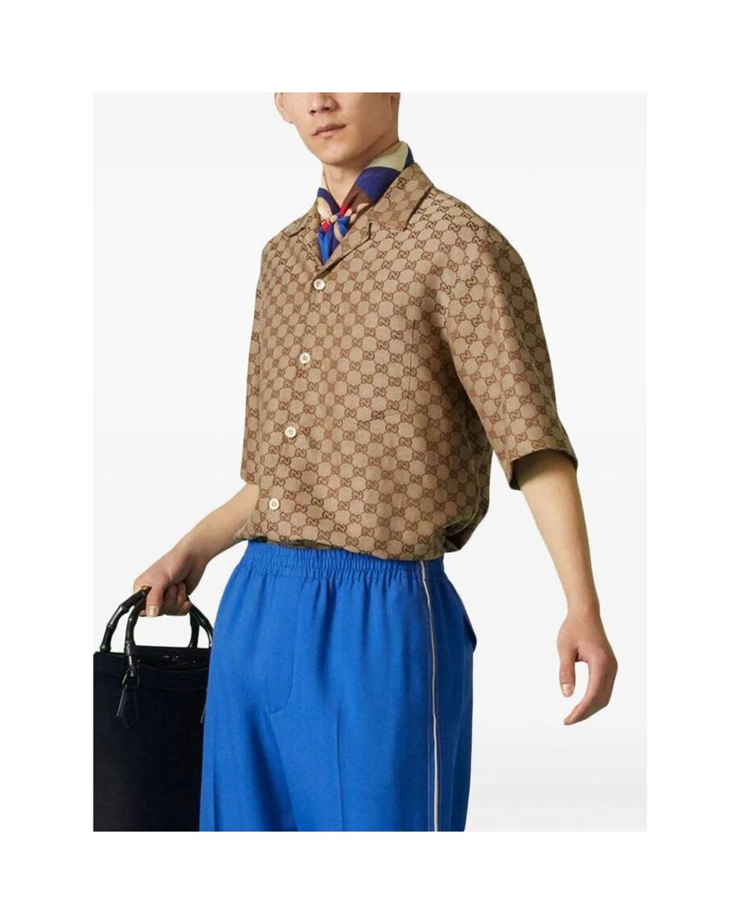 Gucci Shirts in Brown for Men | Lyst