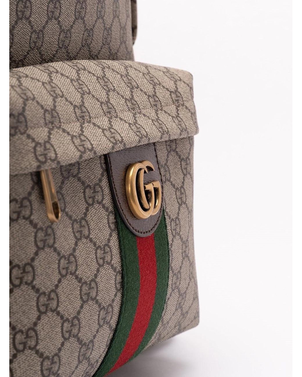 Gucci Brown 'Ophidia' Medium Backpack for men