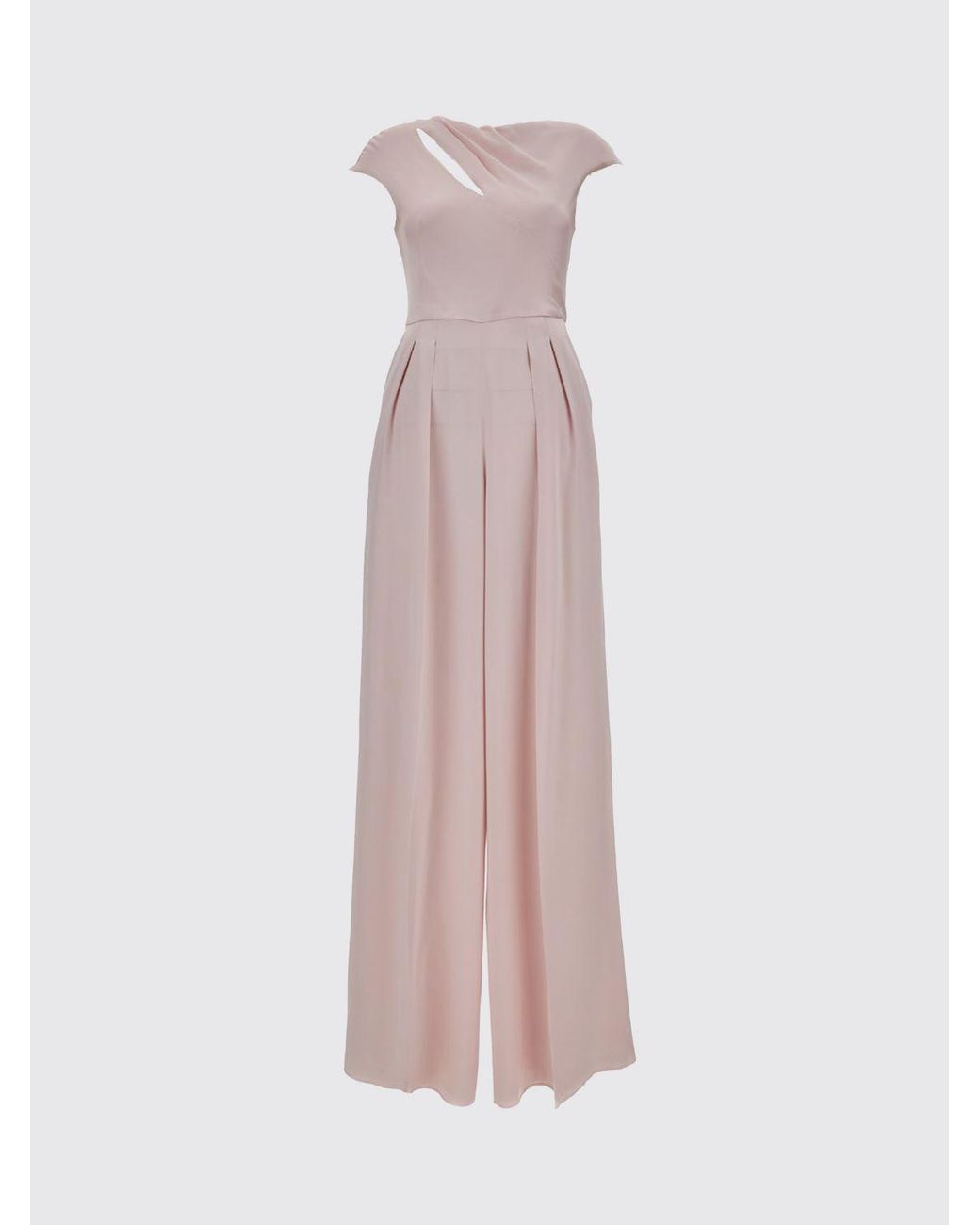 Max Mara Pink Viscose Jumpsuit With Belt