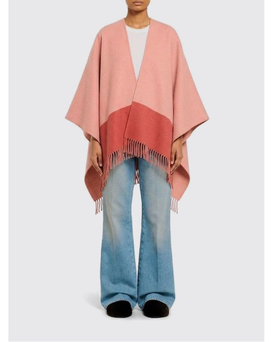 Gucci Orange Wool And Cashmere Cape