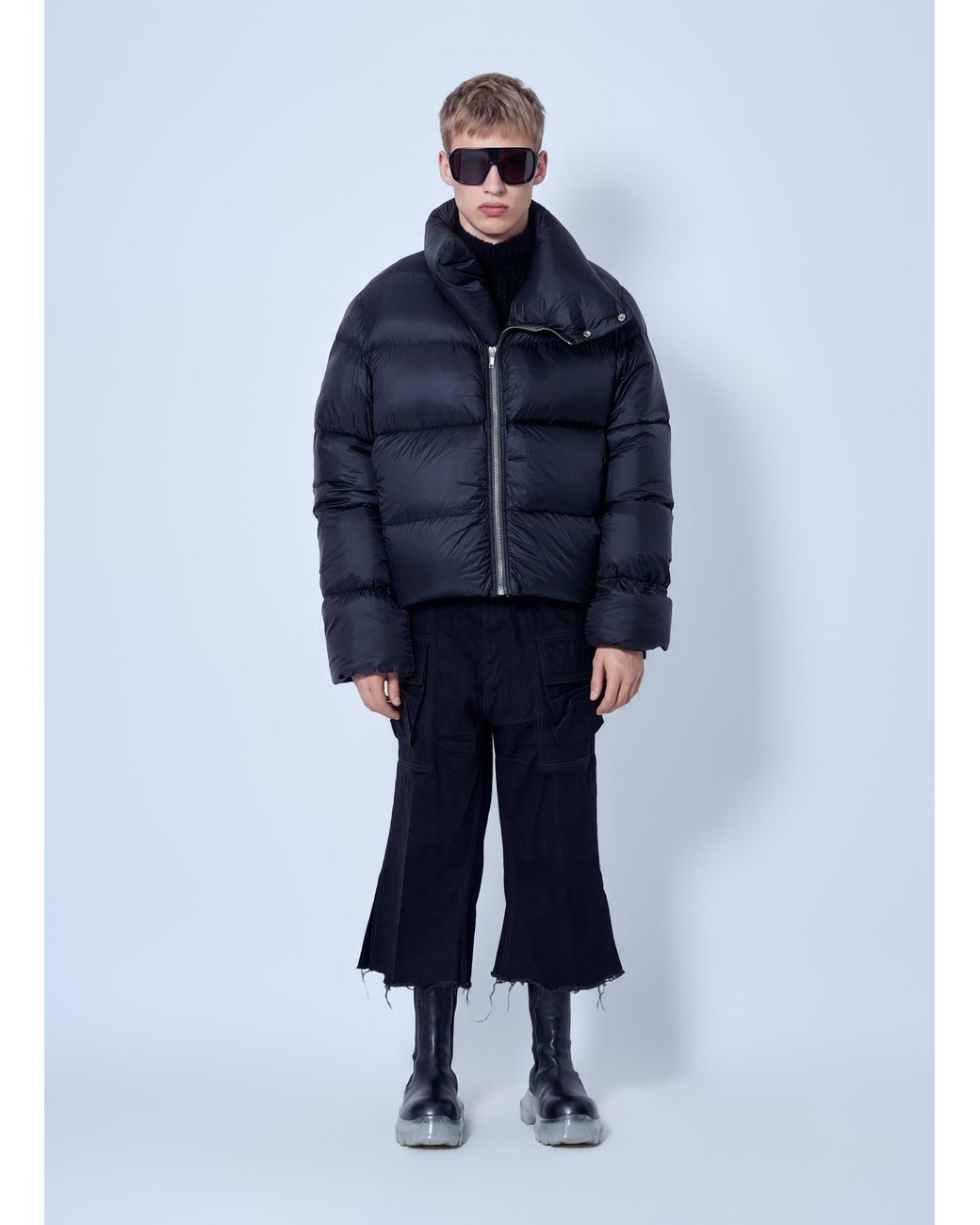 Rick Owens Blue Turtle Down Jacket for men