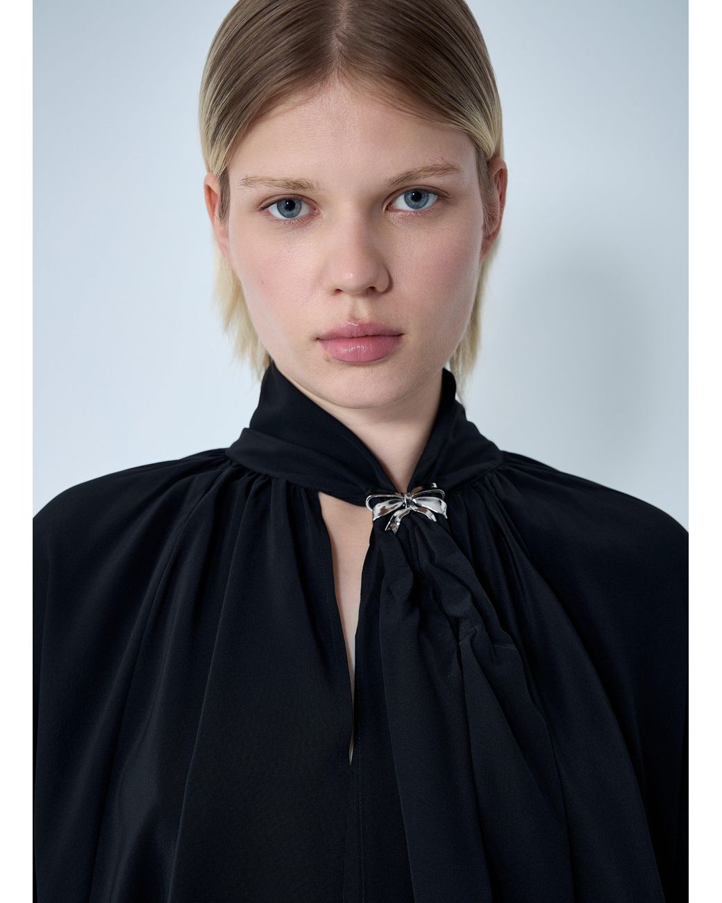 Max Mara Blue Silk Blouse