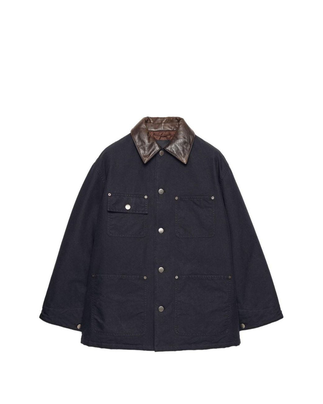 Prada Blue Canvas Padded Jacket for men