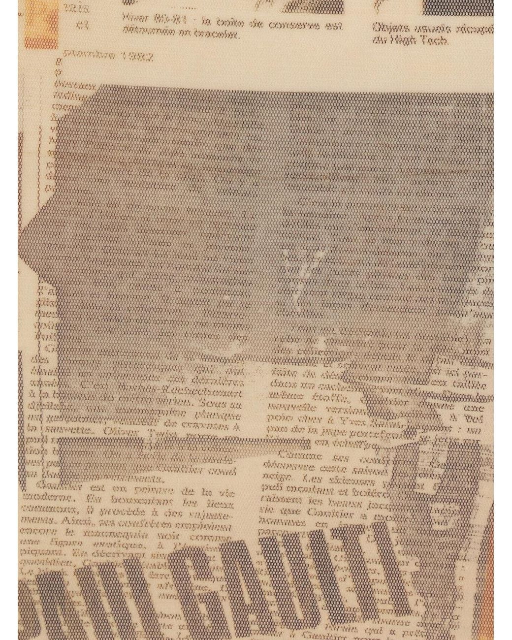 Jean Paul Gaultier Metallic Sleeveless Long Dress With Open Rear And All-Over Print