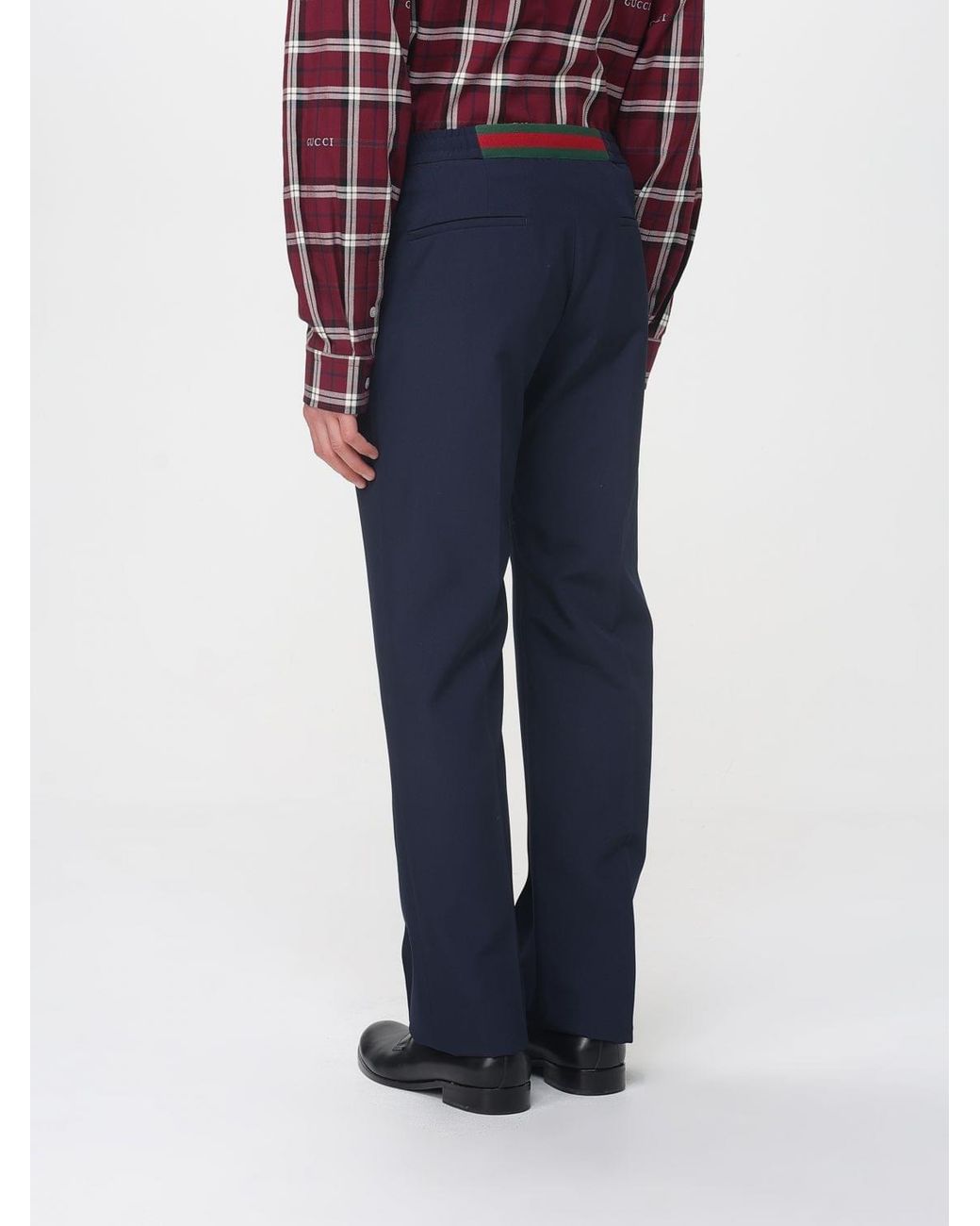 Gucci Blue Technical Fabric Track Pants for men