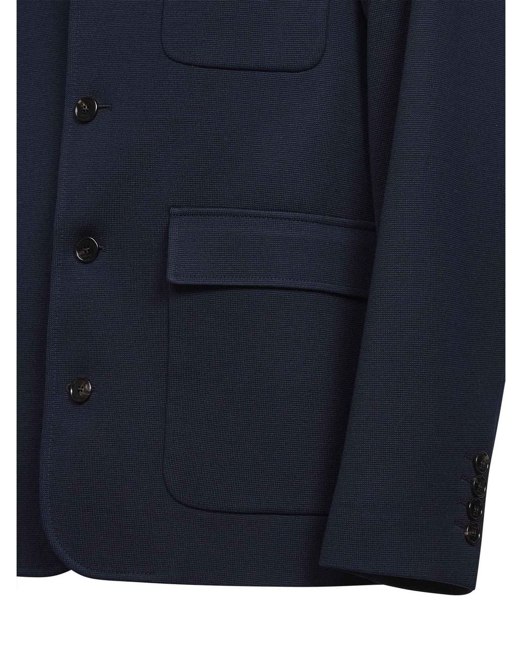 Gucci Blue Dark Cotton Jersey Single-Breasted Jacket for men