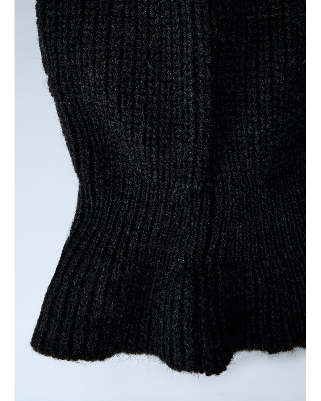 Lemaire Black Knitted Wool-Blend Hood