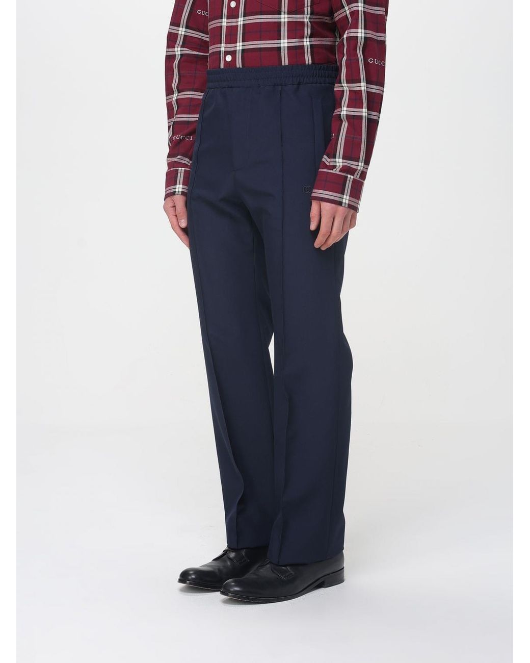 Gucci Blue Technical Fabric Track Pants for men
