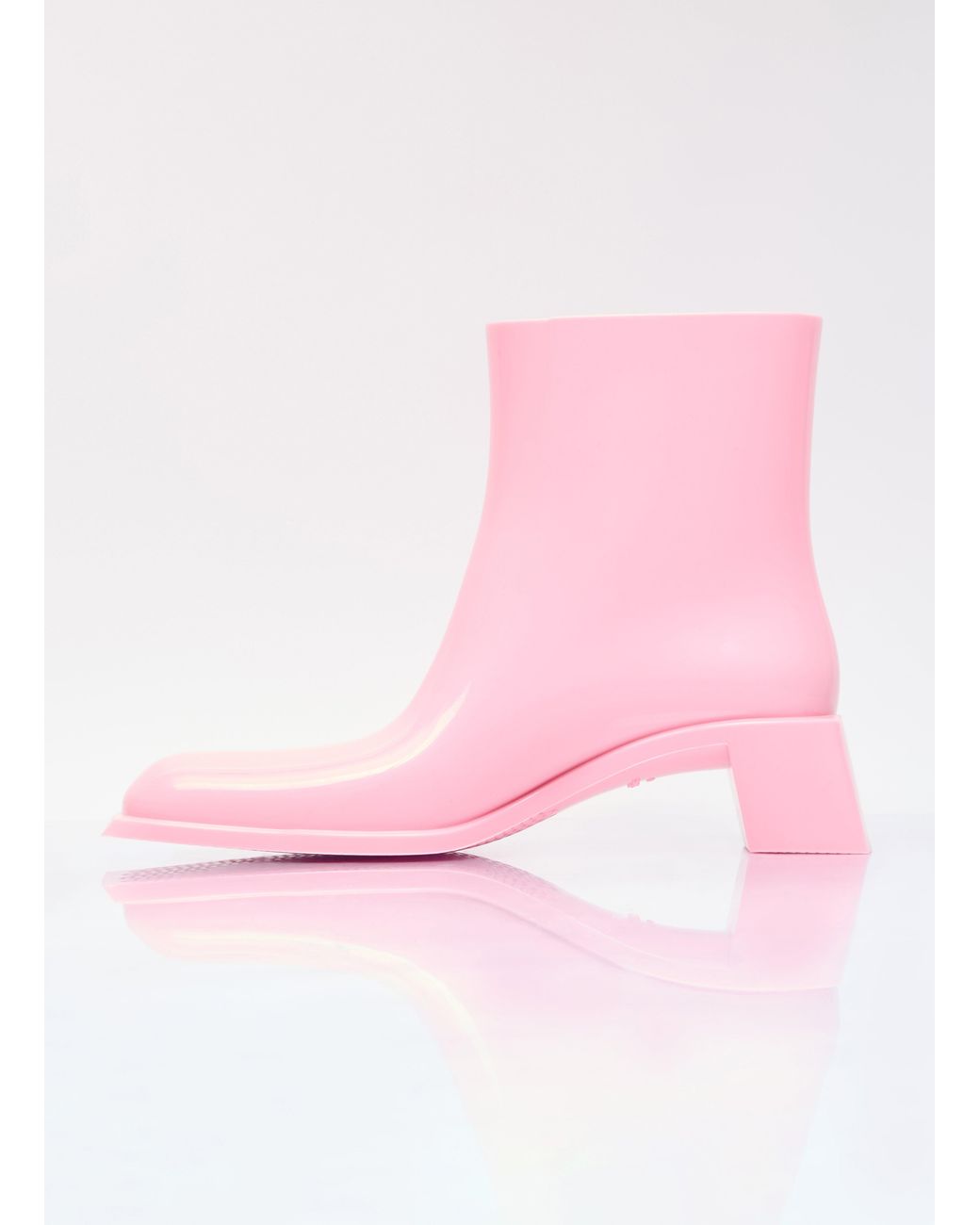 Acne Pink Rubber Ankle Boots