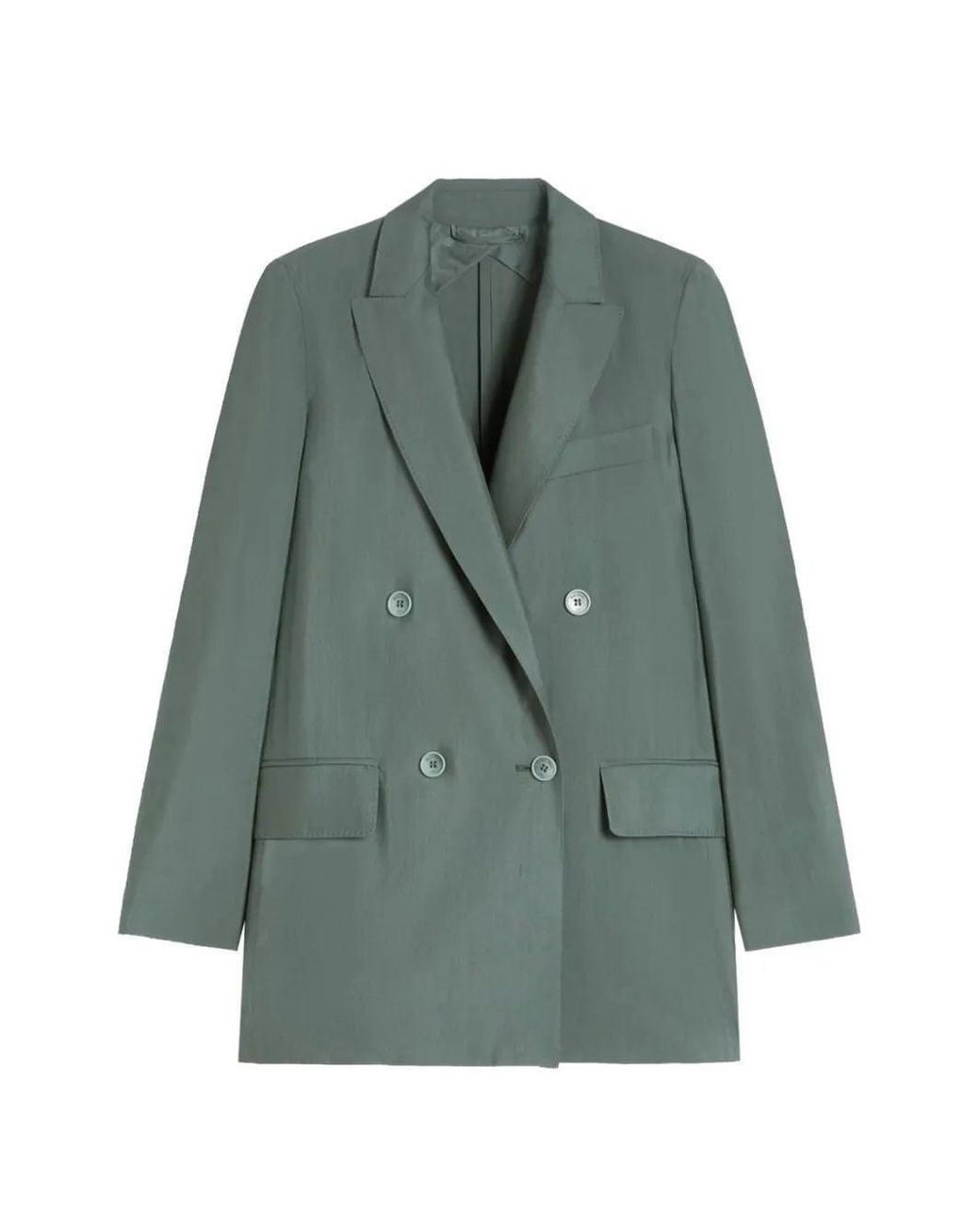 Max Mara Green Double-Breasted Blazer