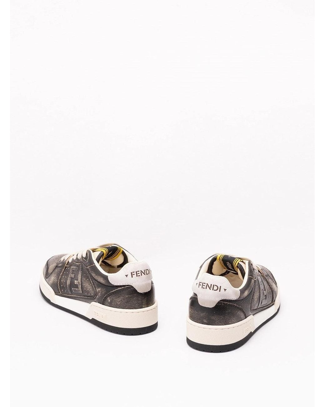 Fendi White 'Match' Sneakers