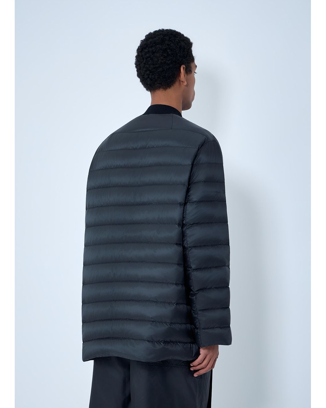 Moncler Blue Rick Owens Flight Parka Bomber Jacket