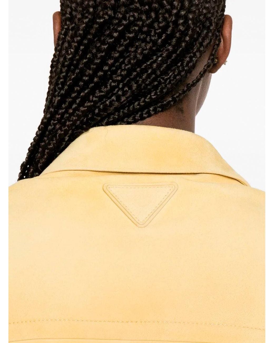 Prada Yellow Leather Jacket