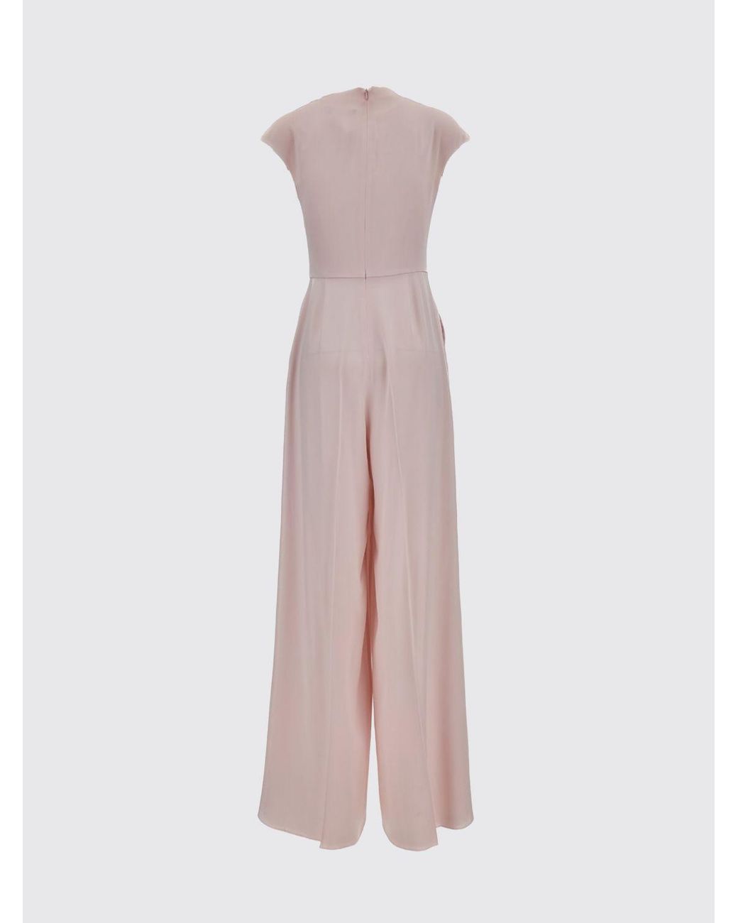 Max Mara Pink Viscose Jumpsuit With Belt