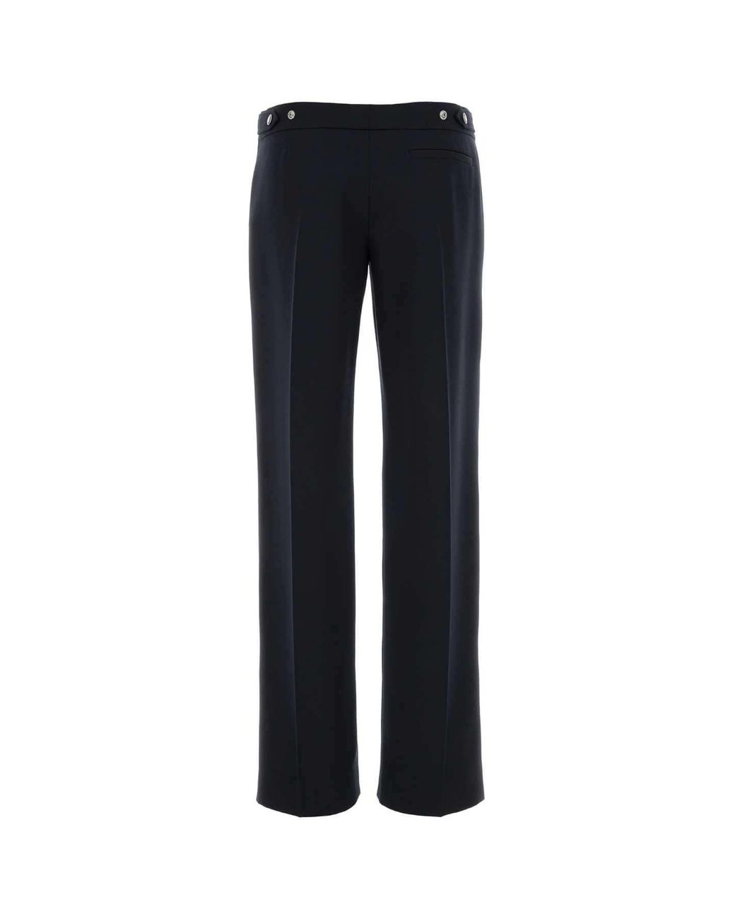 McQueen Black Navy Blue Wool Pant