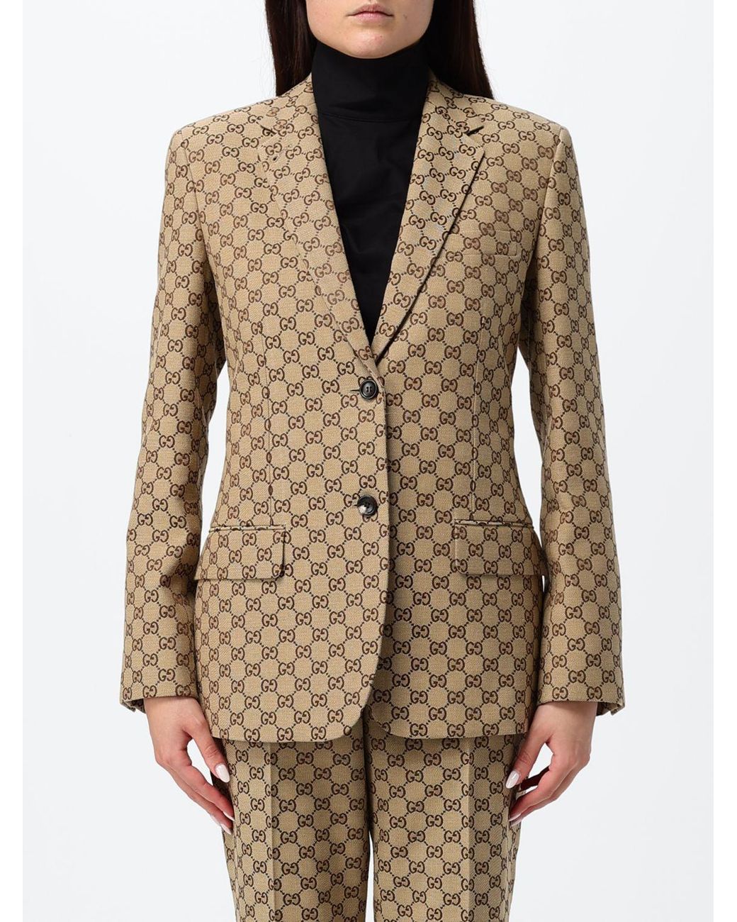 Gucci Natural Gg Canvas Jacket
