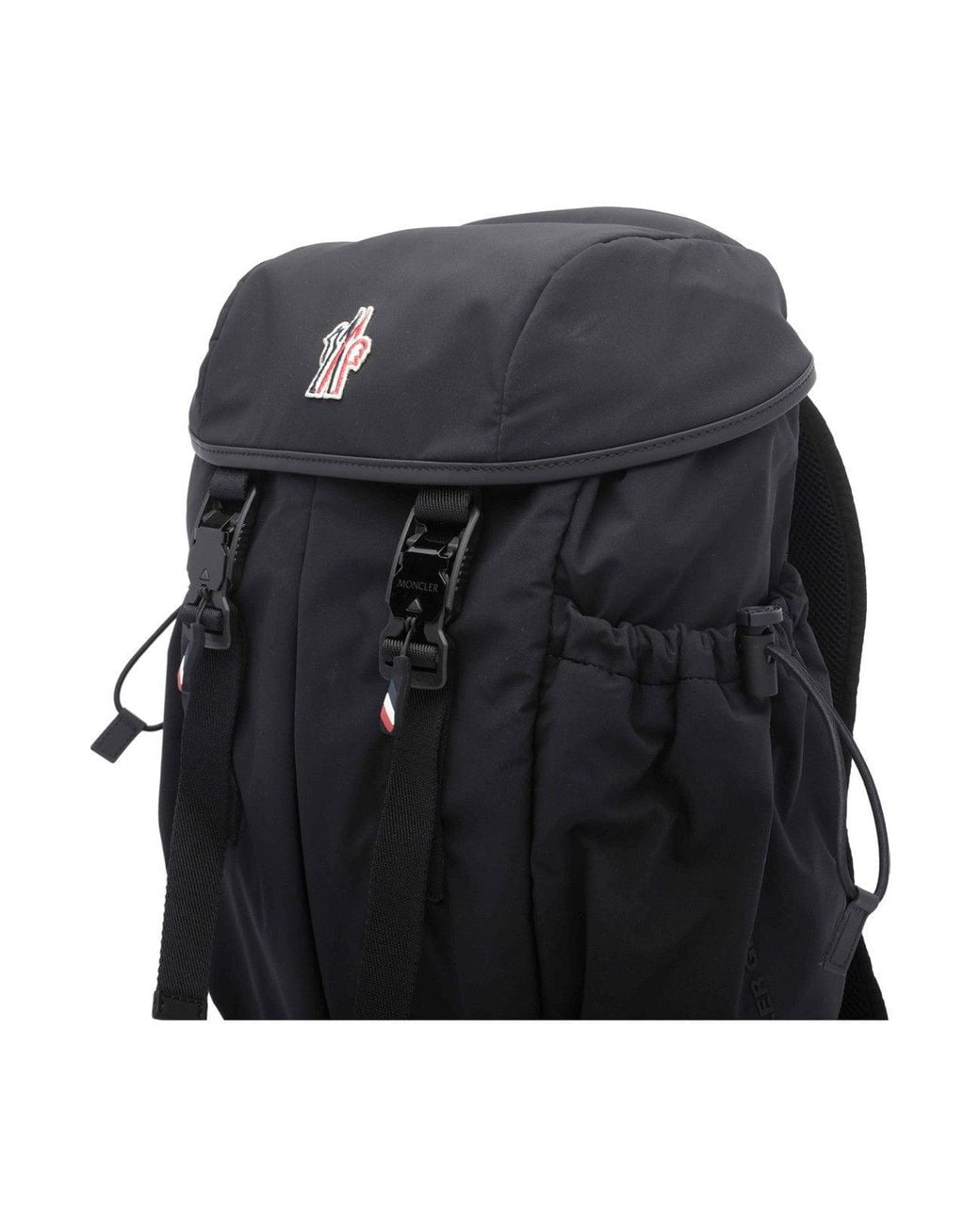 Moncler Black Logo Backpack for men