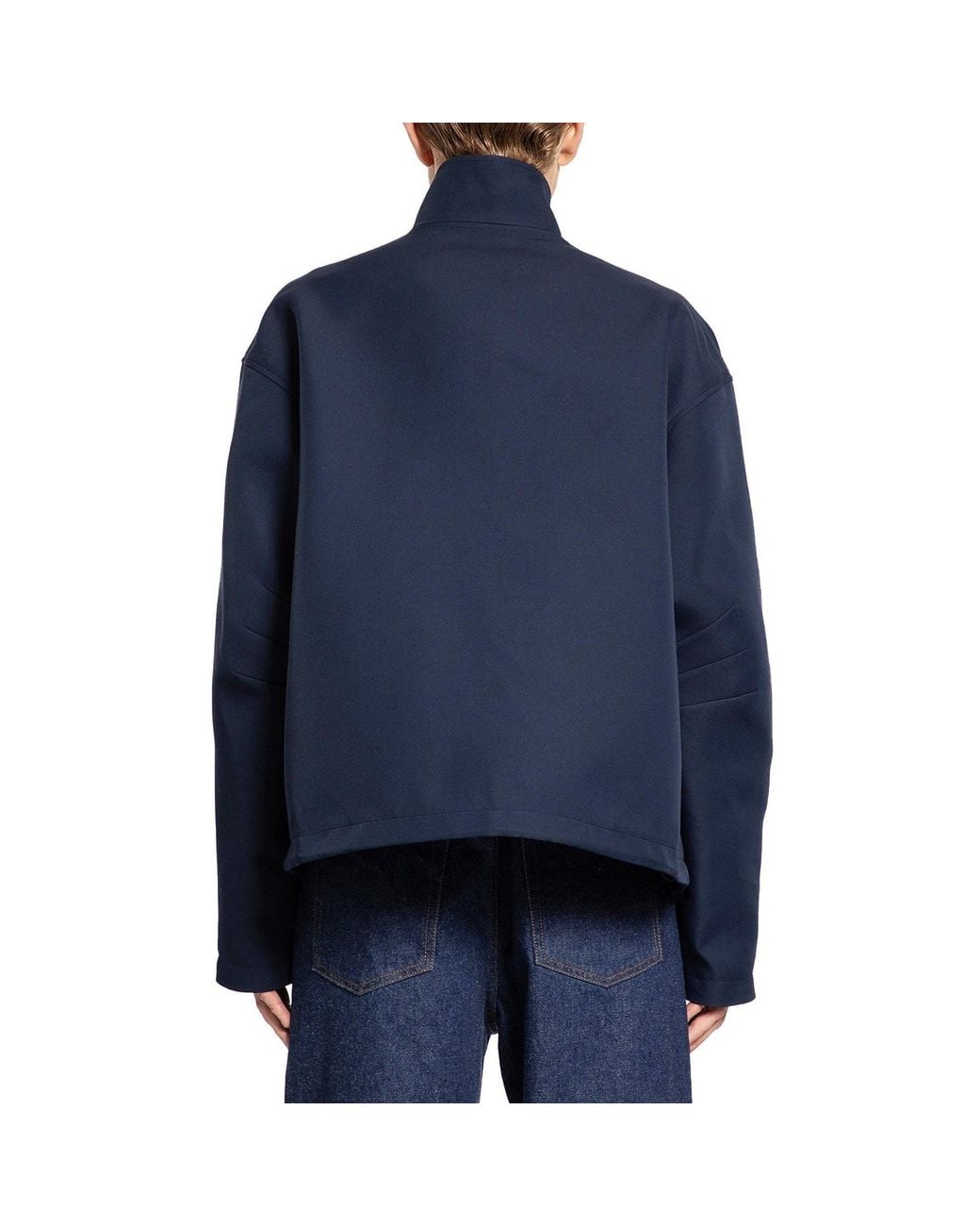 Gucci Blue Wool Long Sleeve Bomber Jacket for men