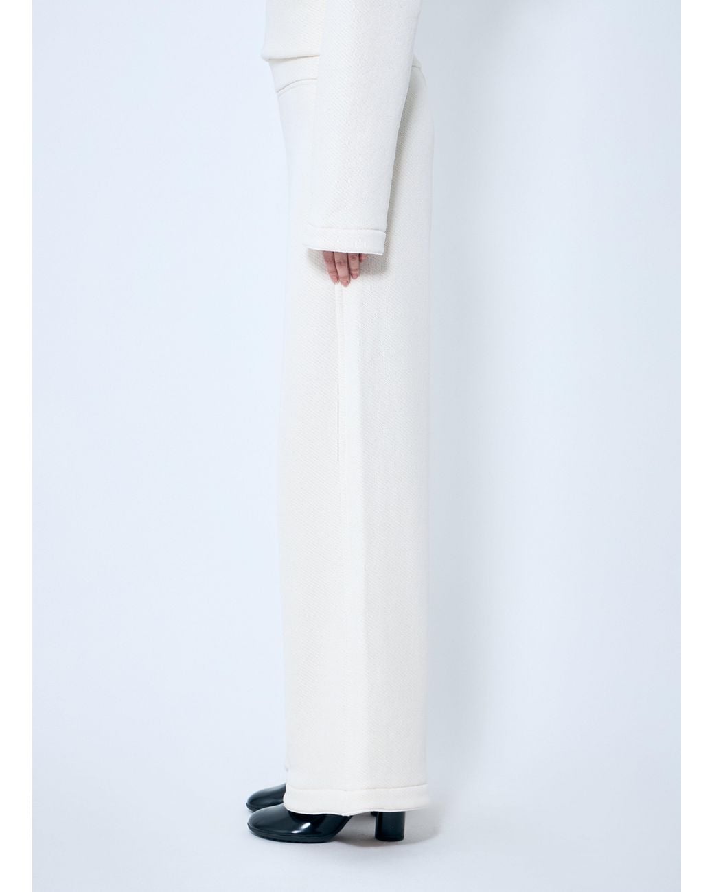 Max Mara White Knit Track Pants