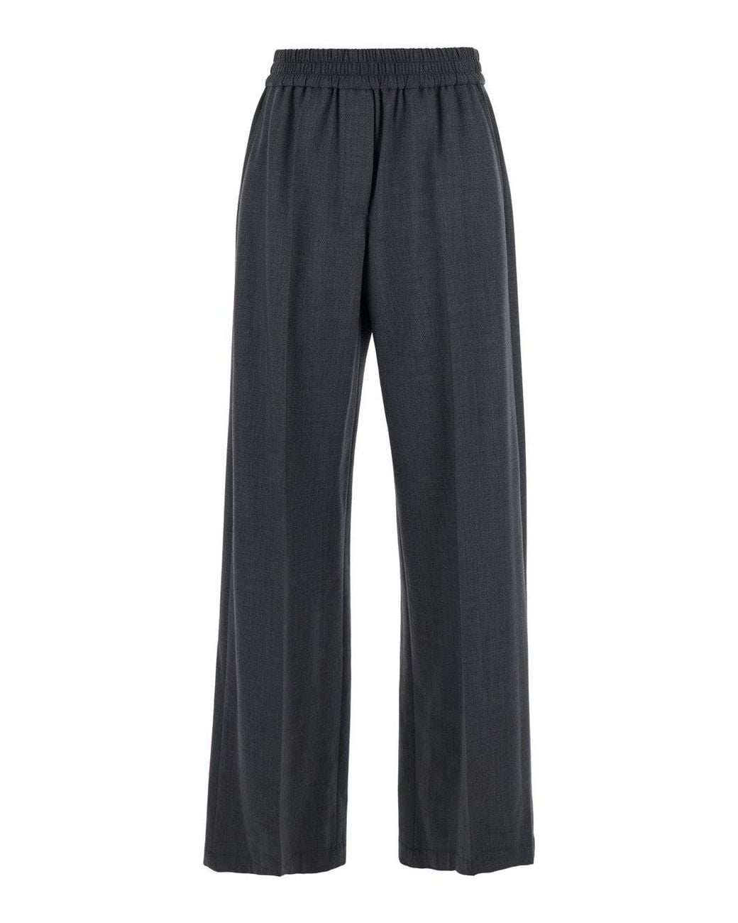 Brunello Cucinelli Blue Pants With Elastic Waist for men